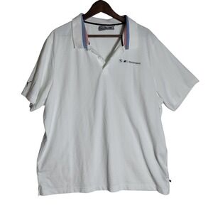 Puma x BMW Performance Motorsport  White Casual Polo Shirt Mens XXL